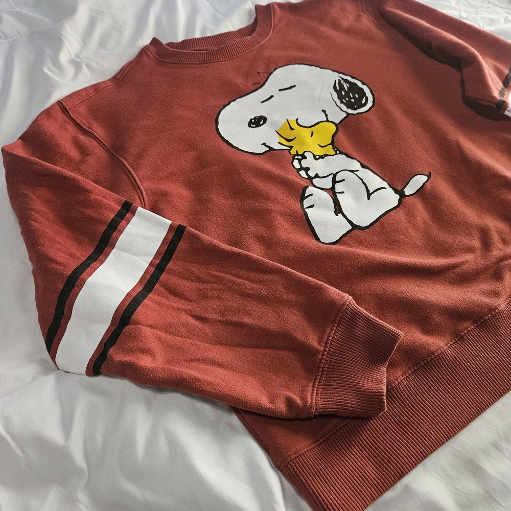 Peanuts Snoopy Crewneck Sweater - Brick Red